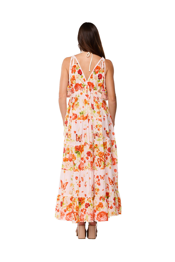 Floral Beach Club Maxi Dress – Resort Glamour Edition AKC-31818
