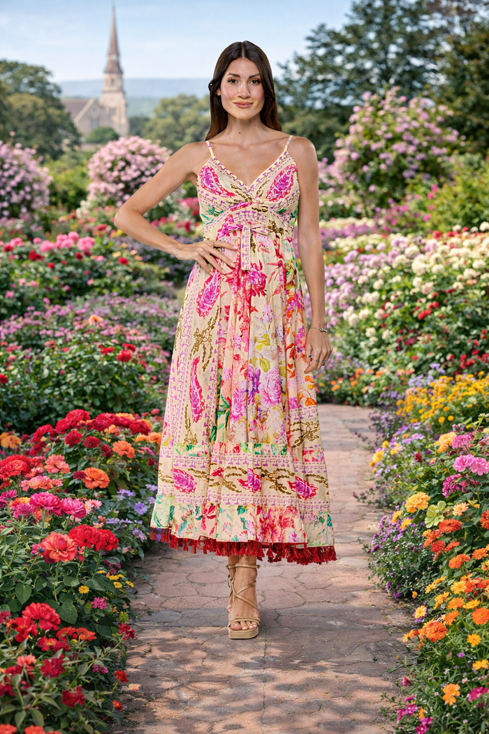 Garden Romance Tiered Maxi Dress-26696