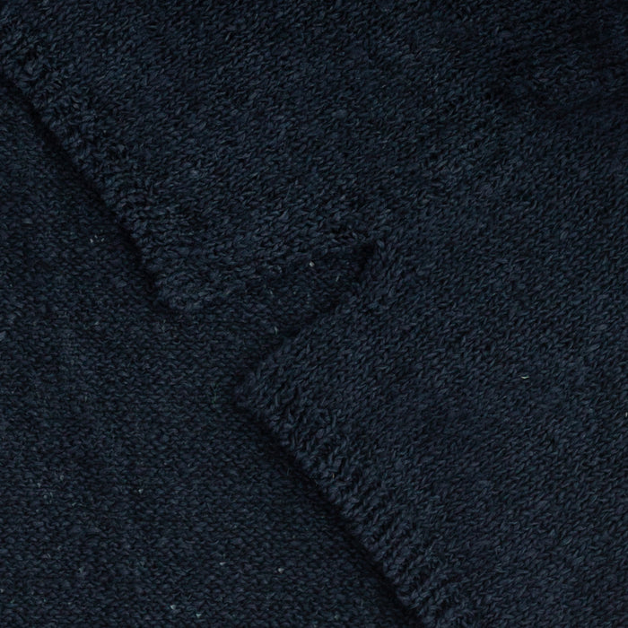 GIMU SLUB MOKU BUTTON SHIRT - NAVY/BLACK