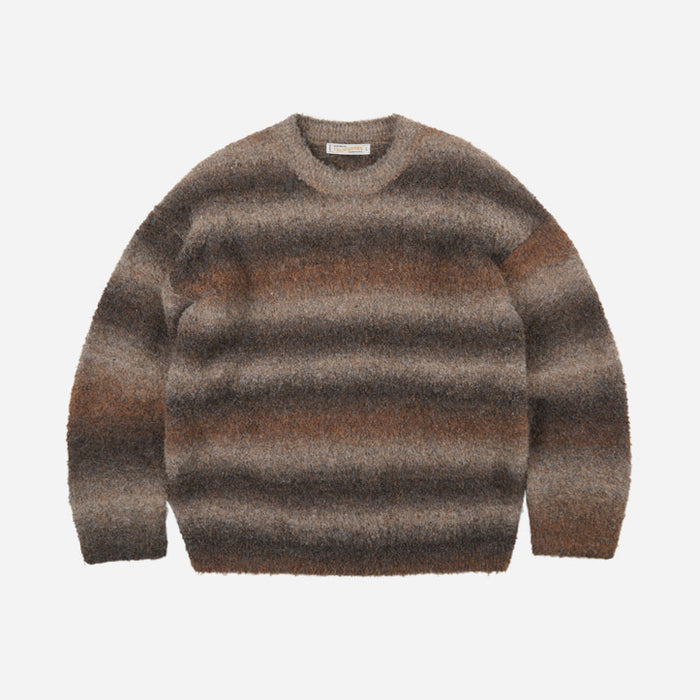 GRADATION BOUCLE KNIT - BROWN MIX