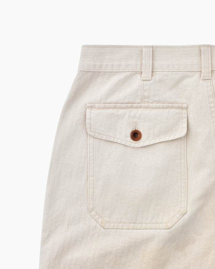 HBT STRAIGHT LEG PORT PANT - ECRU