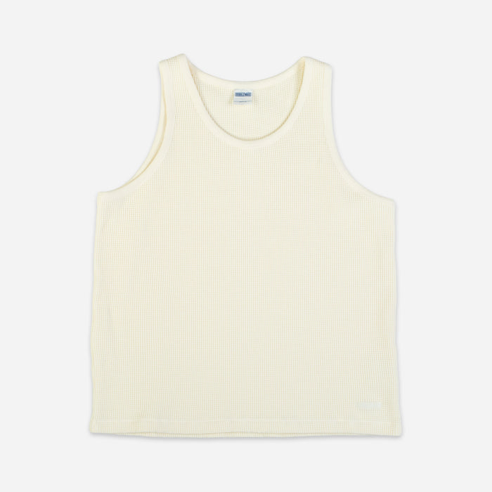 HEAVY WAFFLE TANK TOP - MARSHMALLOW