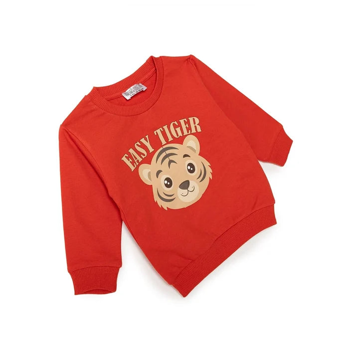 HelloBaby Basic Baby Boy Sweatshirt - Red - ebebek - Black Friday