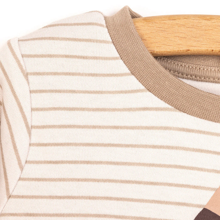HelloBaby Boy Long Sleeve Pyjamas Set - Beige - ebebek - Black Friday