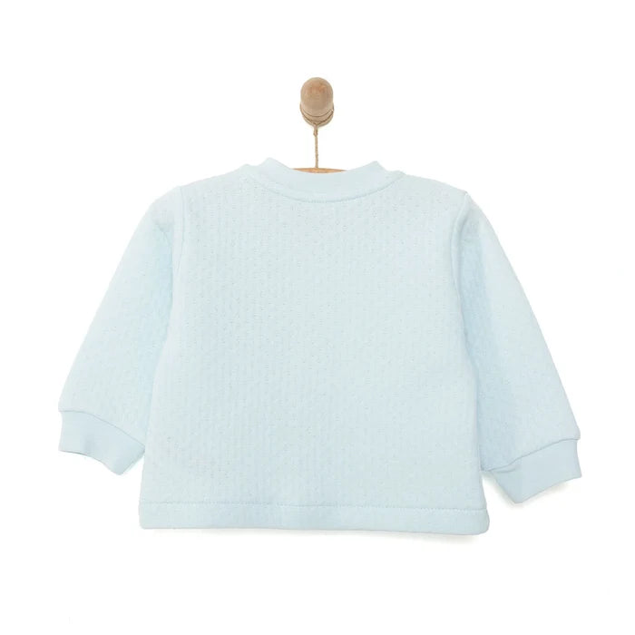 HelloBaby Boy Quilted Cardigan - Blue - ebebek - Black Friday
