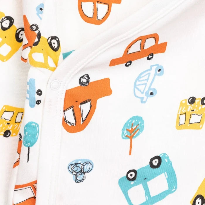 HelloBaby Boy Wrapover Top - Hat - Footed Bottom - Ecru Ecru - ebebek