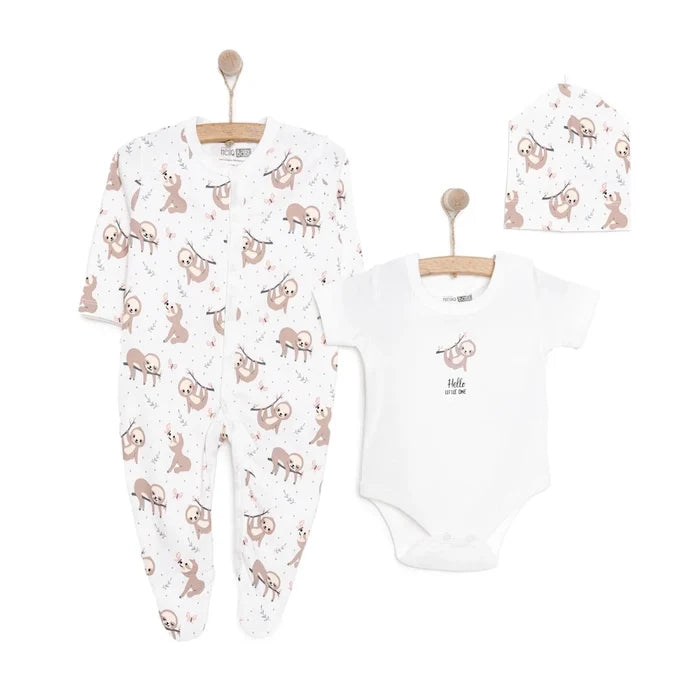 HelloBaby Girl Jumpsuit - Body - Hat - Ecru Ecru - ebebek