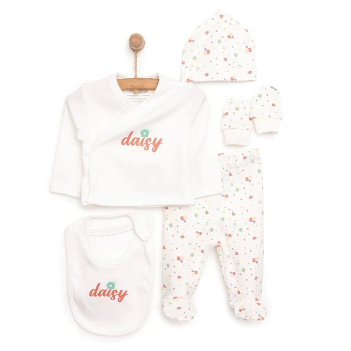 HelloBaby Newborn 5 pcs Starter Set - Ecru Ecru - ebebek