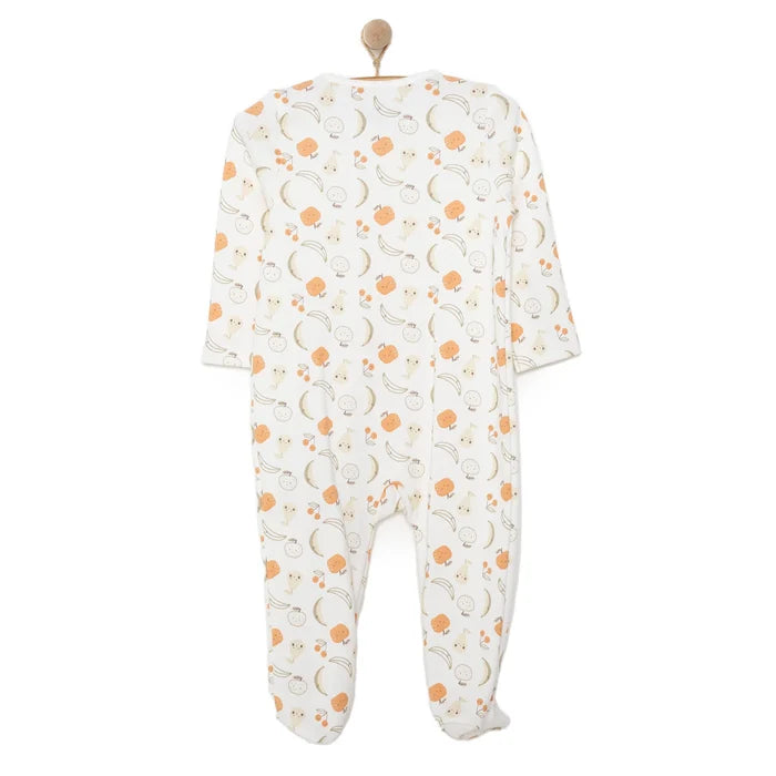 HelloBaby Newborn Girl Organic Footed Jumpsuit - Ecru - ebebek - Black Friday
