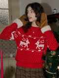 Isabelle Ribbed Crew Neck Elk Sweater