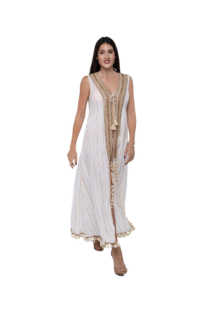 Ivory lace shrug bo-2513