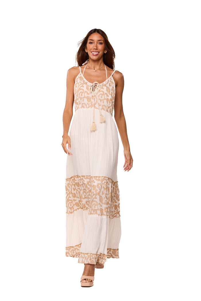 Ivory long dress- BO-2672