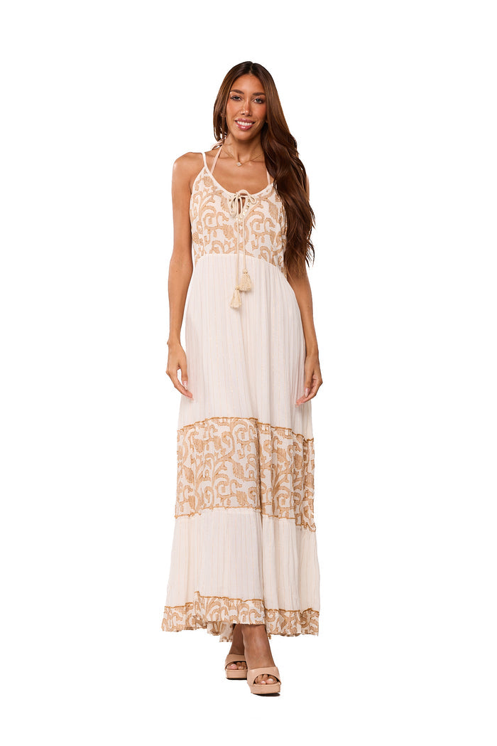 Ivory long dress- BO-2672