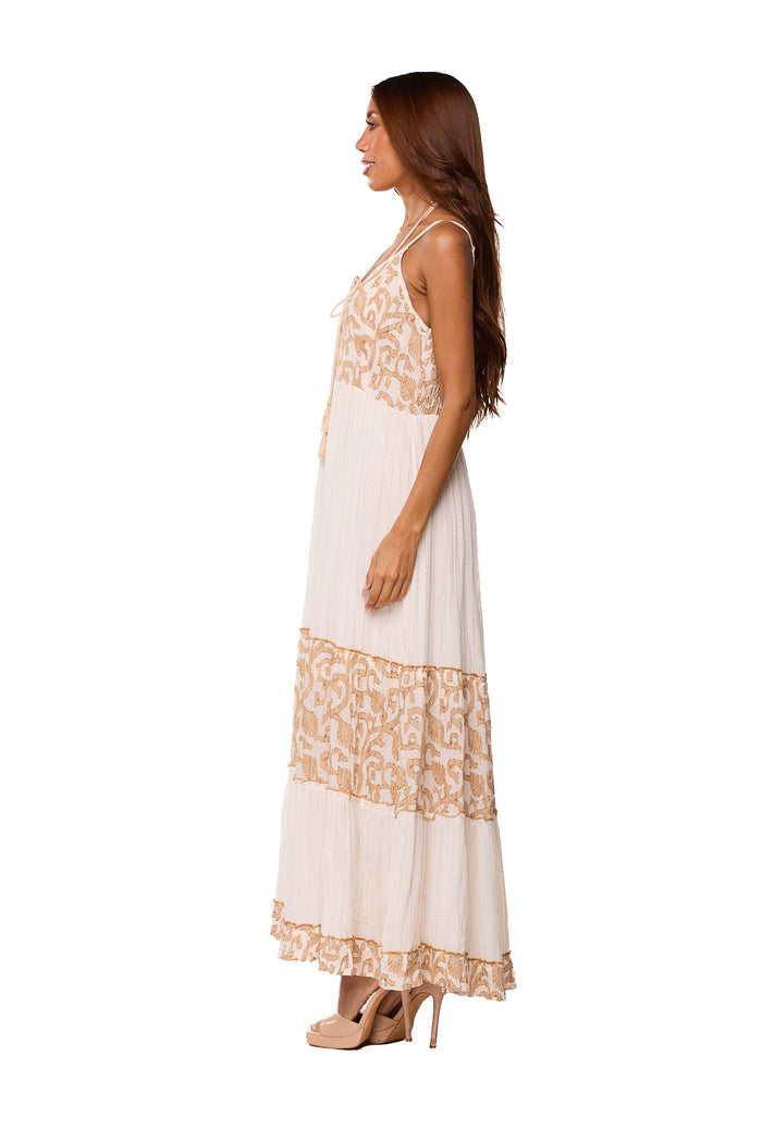 Ivory long dress- BO-2672