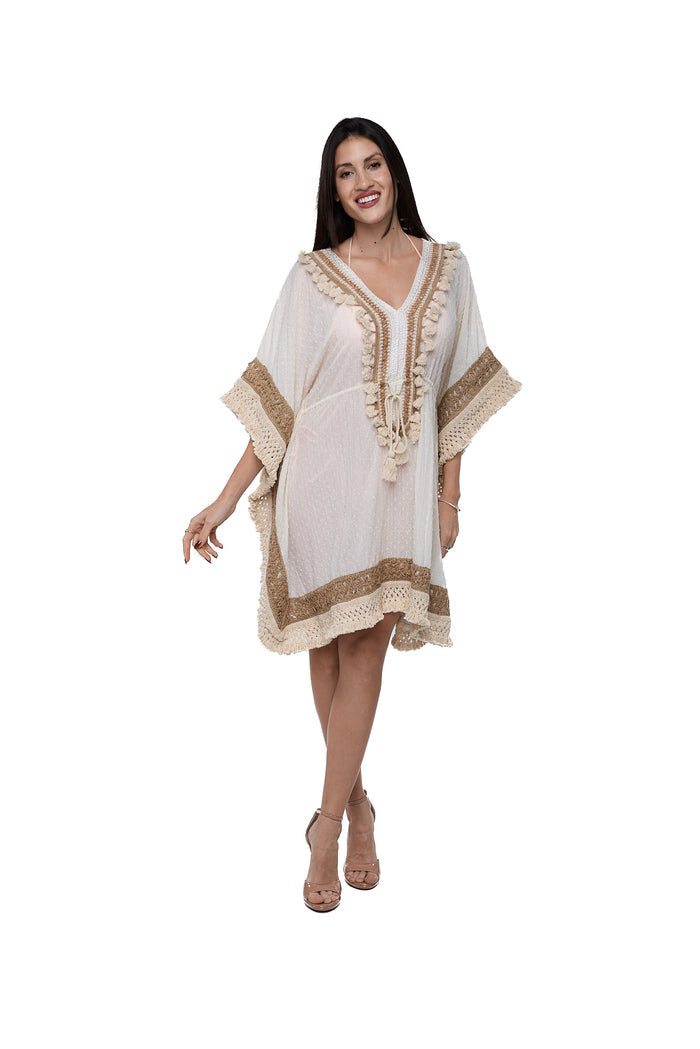 Ivory short kaftan c-1554 2026 collection