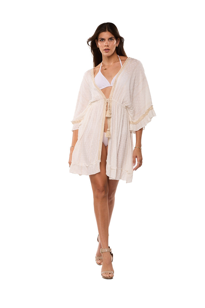 IVORY VISCOSE LADIES SHRUG COVER UP b0-2844