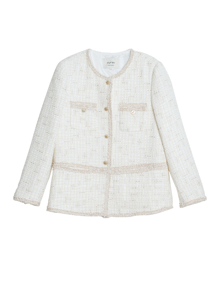 Julissa Vintage Braided Tweed Jacket