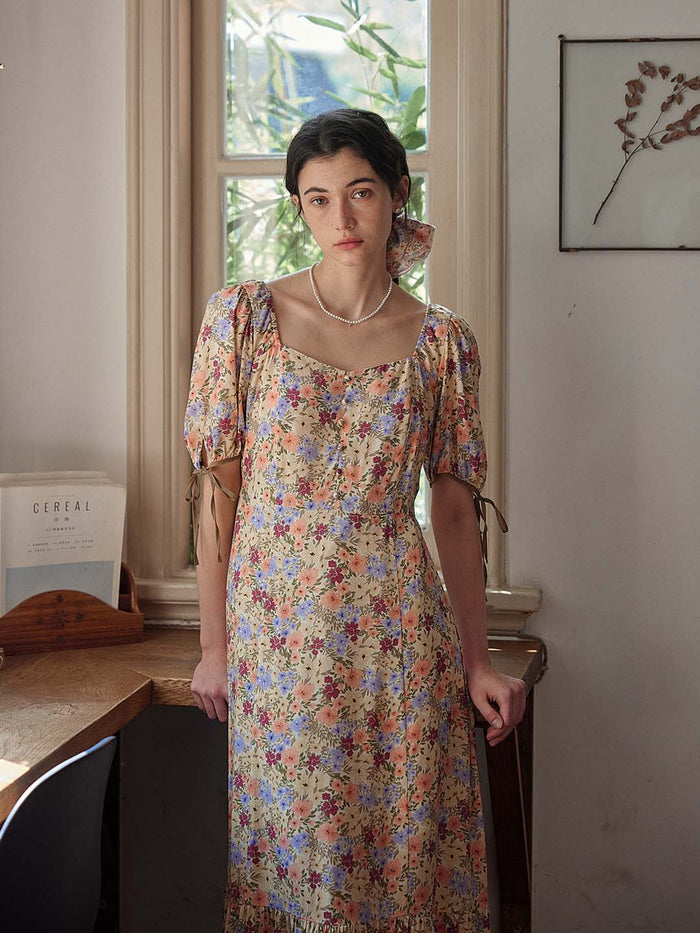 Kassidy Daisy Print Drawstring Dress