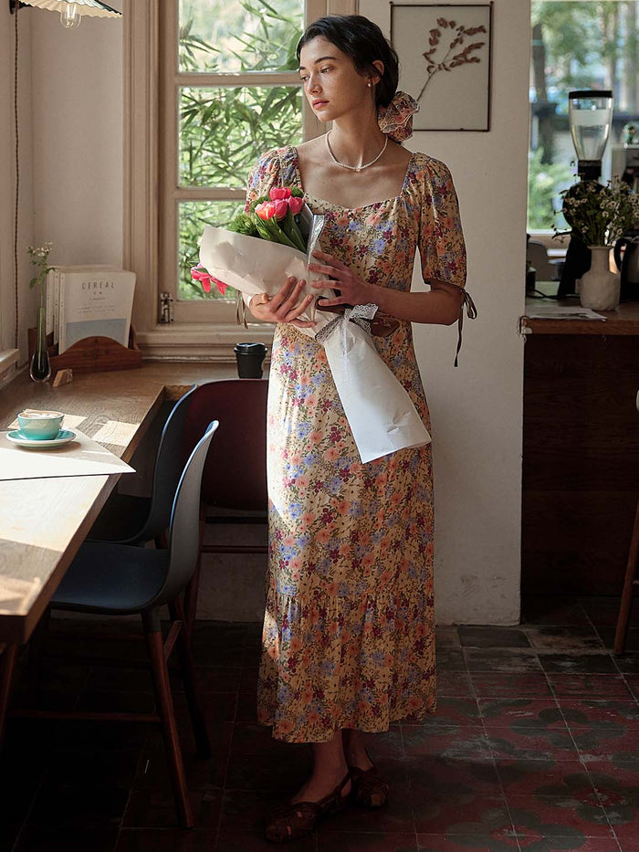 Kassidy Daisy Print Drawstring Dress