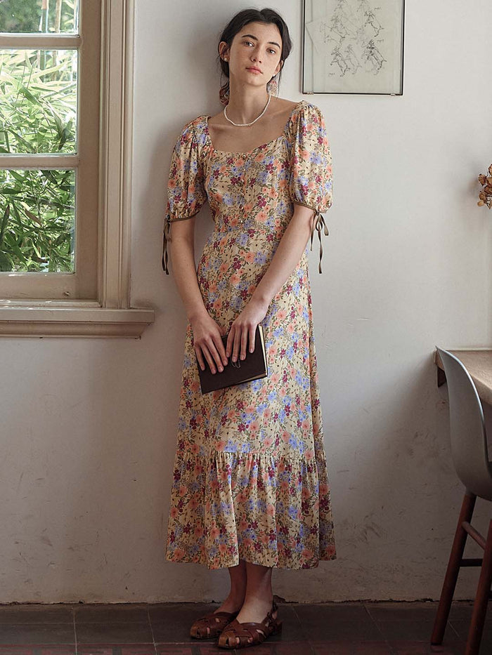 Kassidy Daisy Print Drawstring Dress