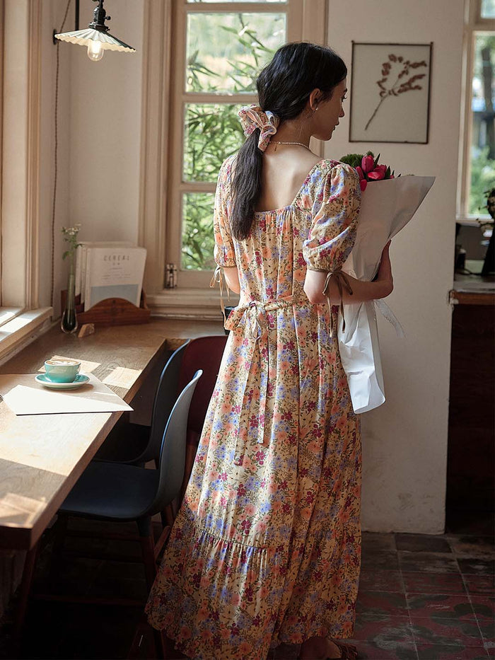 Kassidy Daisy Print Drawstring Dress