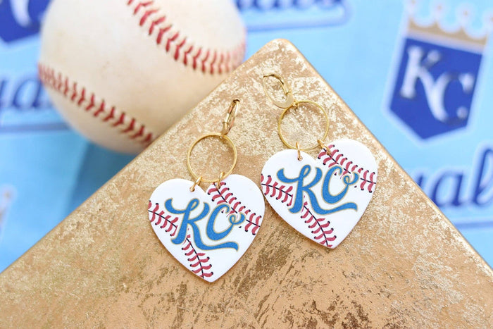 KC Baseball Earrings