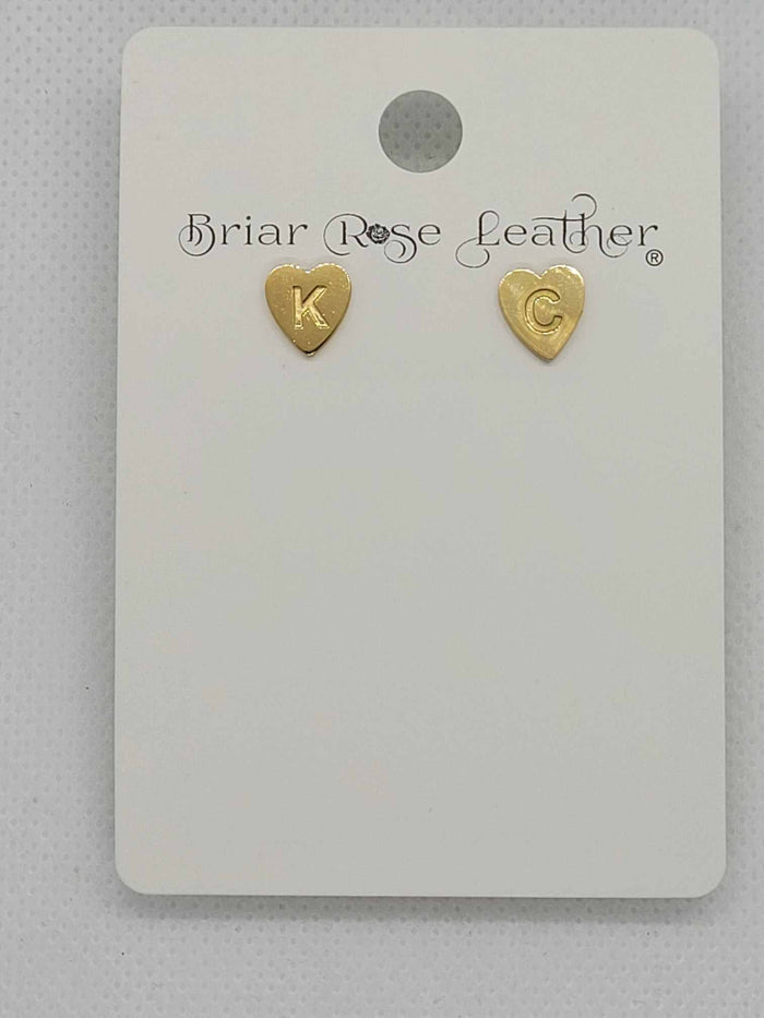 KC Stud Heart Earrings