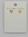 KC Stud Heart Earrings