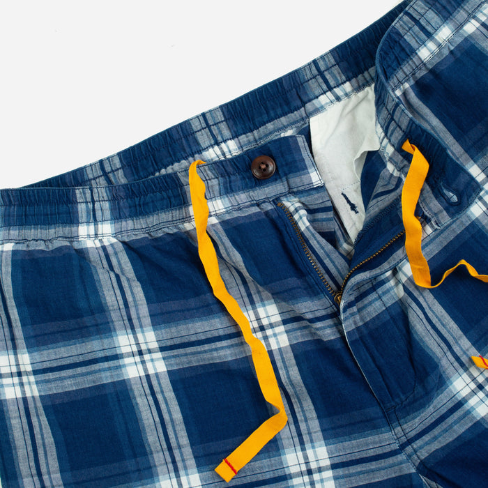 LAX CHECK MADRAS SHORTS - NAVY/WHITE