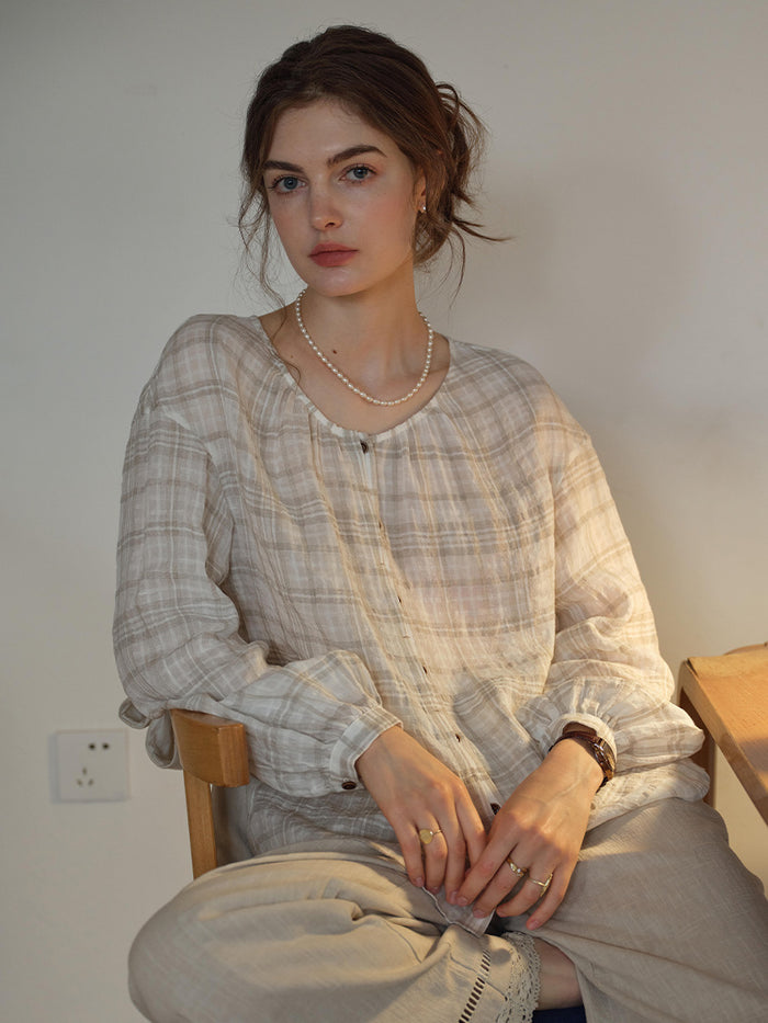 Leilani Round Neck Loose Blouse