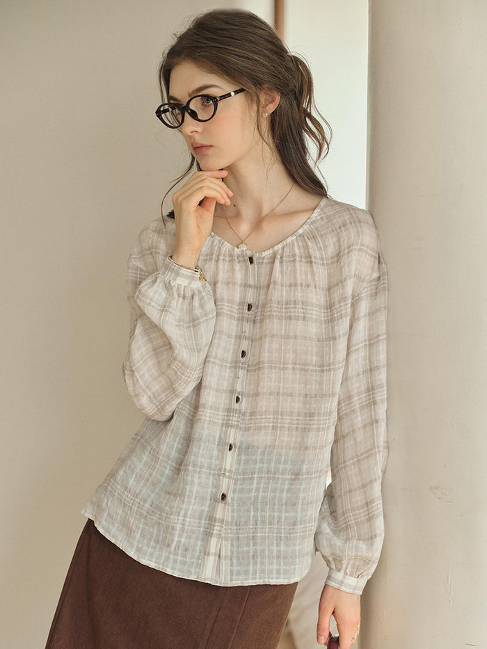 Leilani Round Neck Loose Blouse