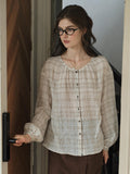 Light Khaki Checkered / S