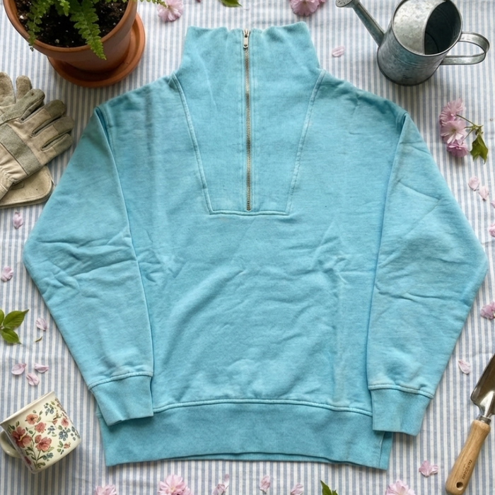 Light Blue Zip Pullover