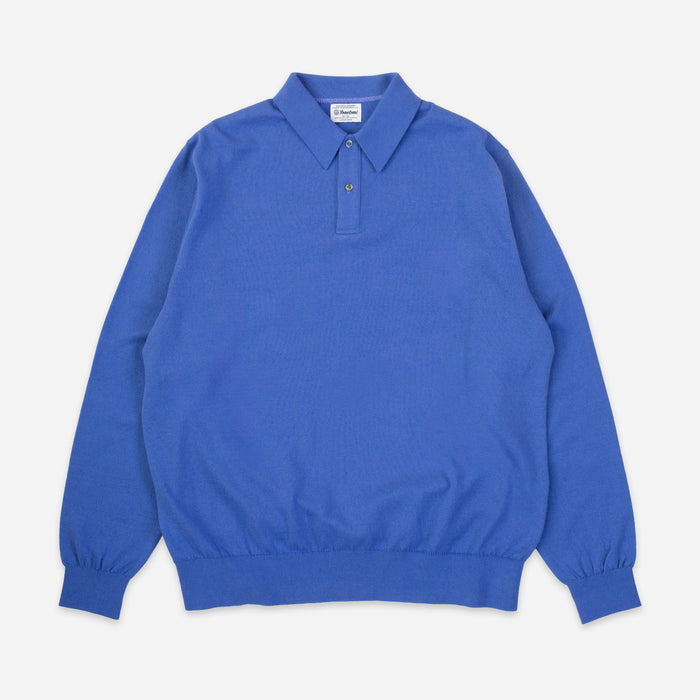 LIGHT WAVE COTTON POLO - BLUE