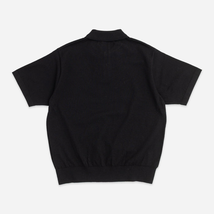 LIGHT WAVE SUMMER POLO SHIRT - BLACK