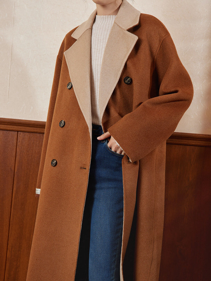 Lilah Double Side Wear Long Coat/Simple Retro/77006