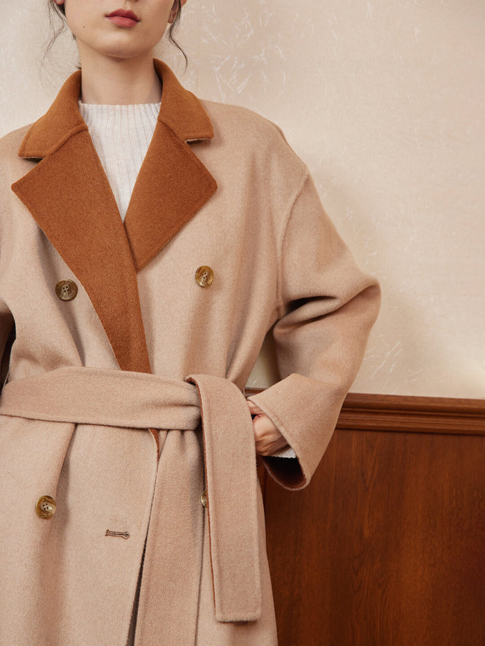 Lilah Double Side Wear Long Coat/Simple Retro/77006