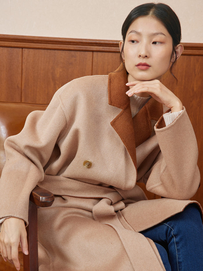 Lilah Double Side Wear Long Coat/Simple Retro/77006