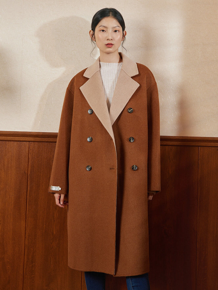 Lilah Double Side Wear Long Coat/Simple Retro/77006