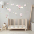 Live Vida Hot Air Balloons Wall Stickers A5 - Pink & Grey - ebebek - Black Friday