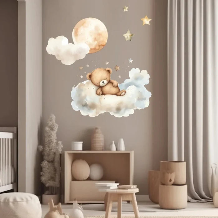 Live Vida Sleeping Bear Wall Sticker - ebebek - Black Friday