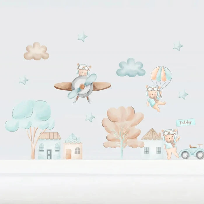 Live Vida Teddy Adventures Large Wall Stickers - ebebek - Black Friday