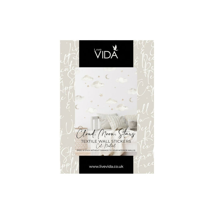 Live Vida Wall Stickers Cloud & Moon & Stars A4 - ebebek