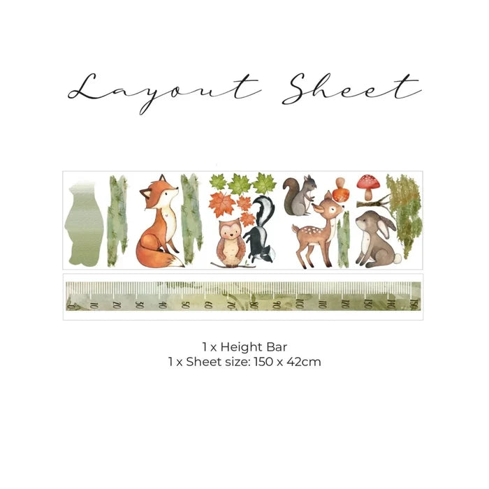 Live Vida Woodland Height Chart Sticker - ebebek - Black Friday