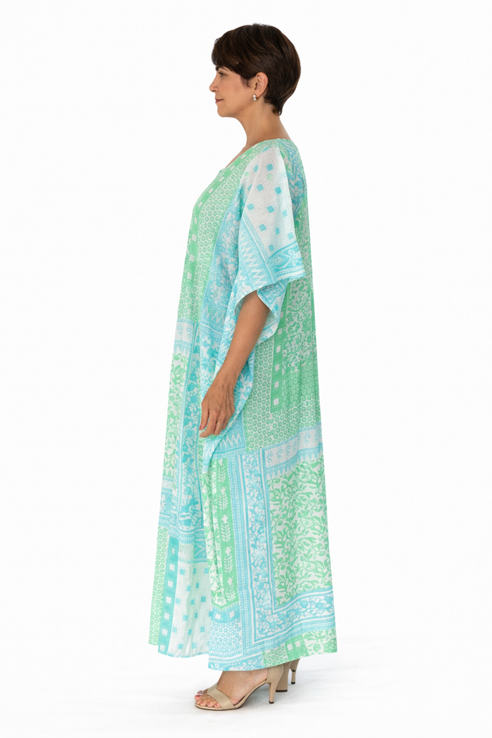 Long comfortable cotton kaftan- ch-3043