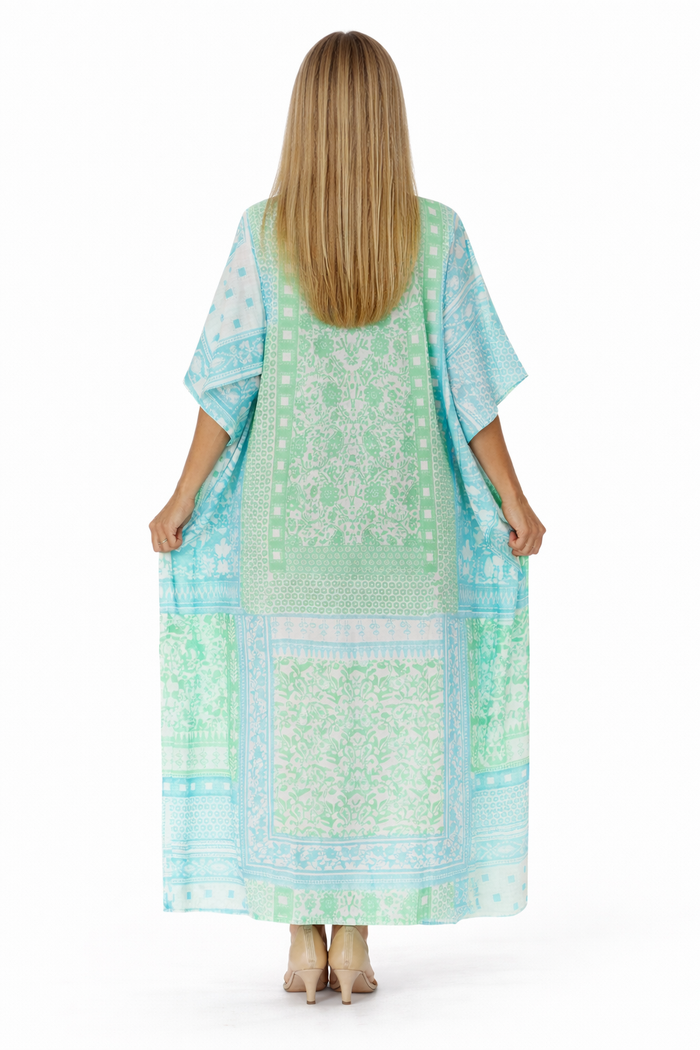 Long comfortable cotton kaftan- ch-3043