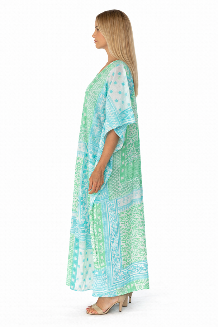 Long comfortable cotton kaftan- ch-3043