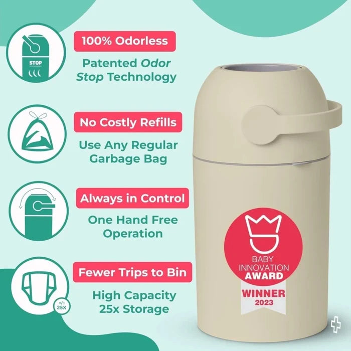 Magic Majestic Nappy Bin - Beige - ebebek