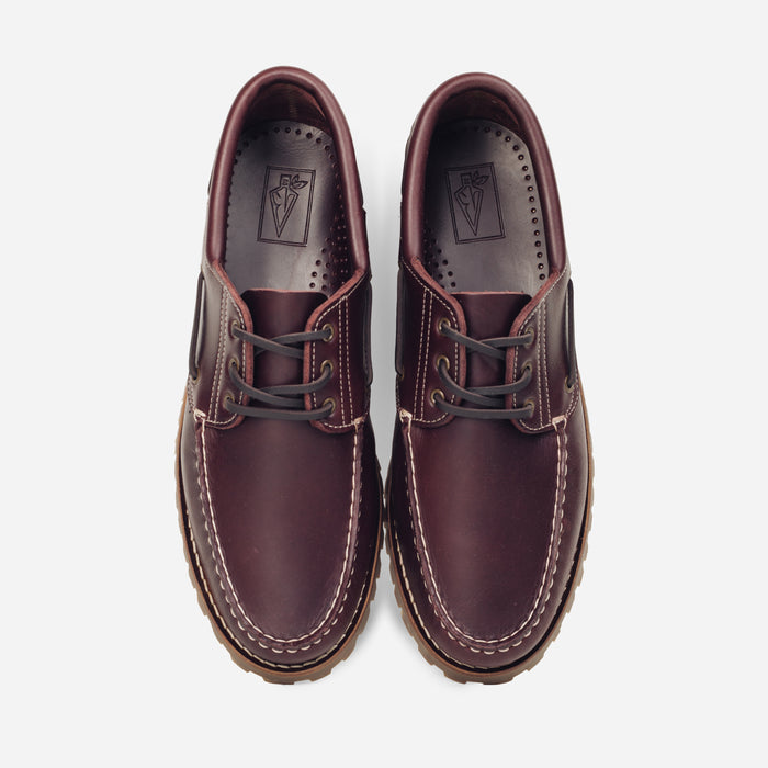 MARBLEHEAD LUG BOAT SHOE - BORDO BROWN