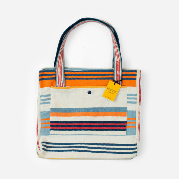 MAT WEAVE BEACH TOTE BAG - MULTI